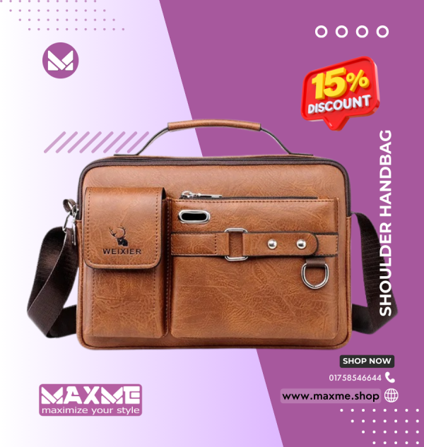 Luxury Brand Mens Leather Bags Messenger Bag Briefcase Satchel Shoulder Handbag